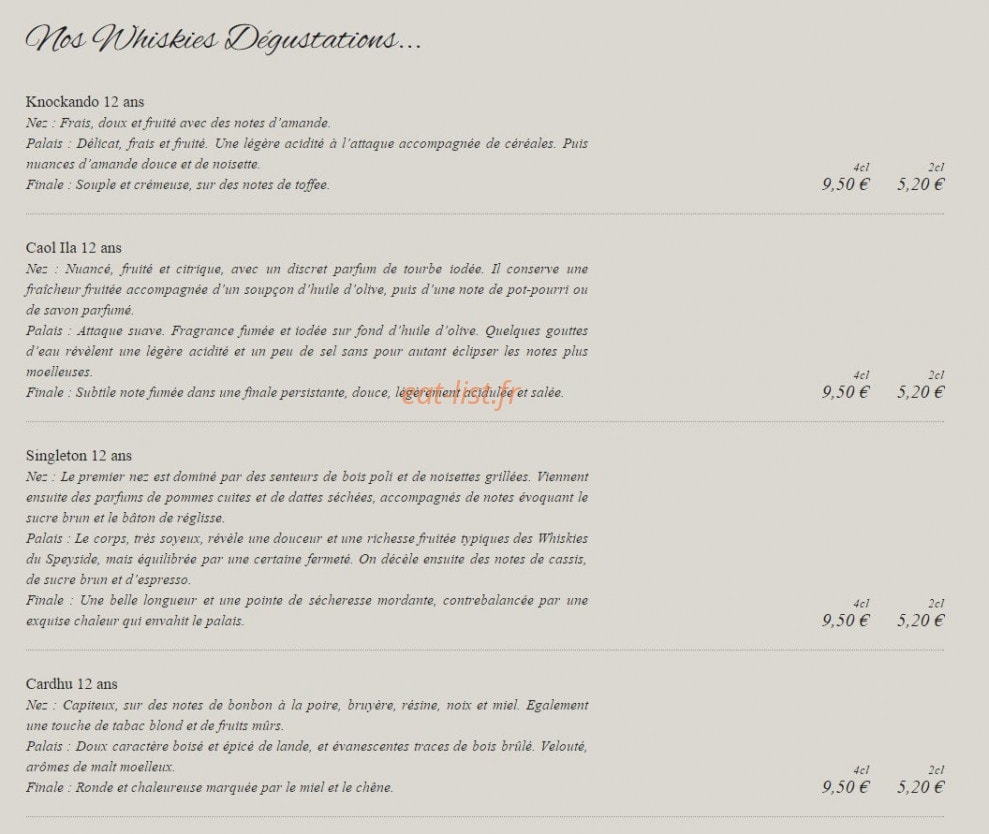 Autan des saveurs — carte page 24
