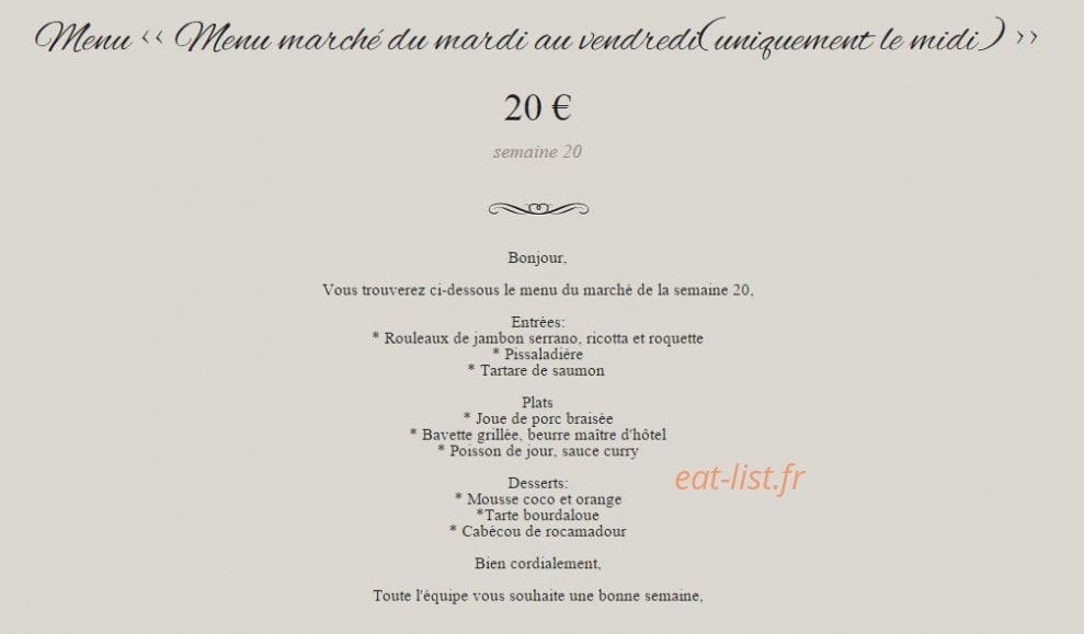 Autan des saveurs — carte page 5