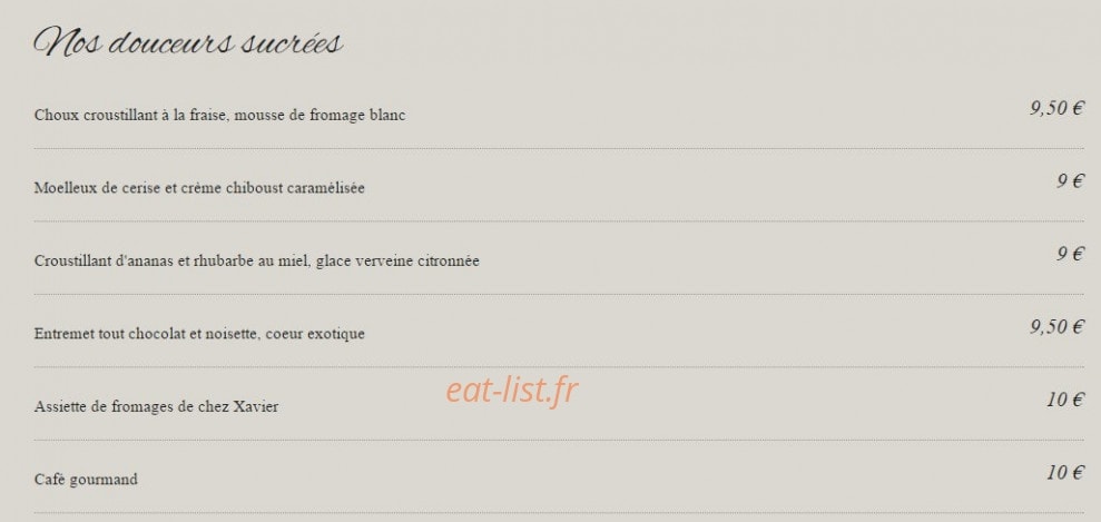 Autan des saveurs — carte page 9