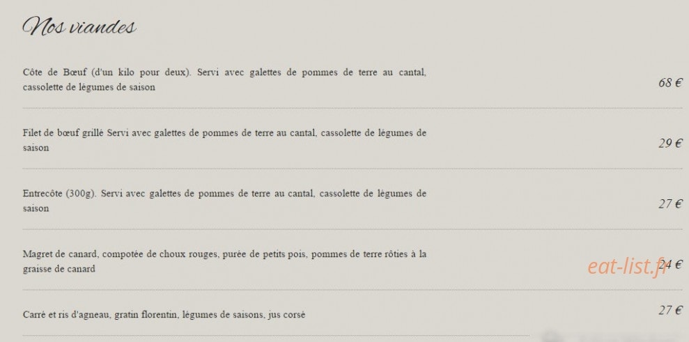 Autan des saveurs — carte page 8