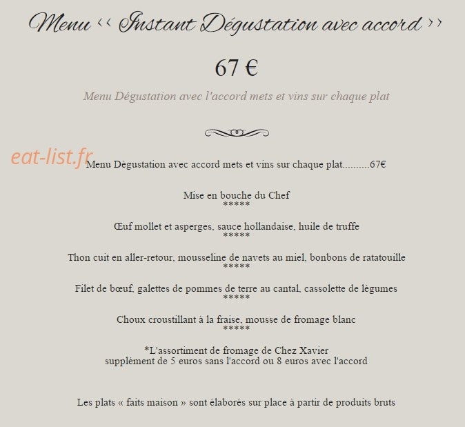 Autan des saveurs — carte page 4