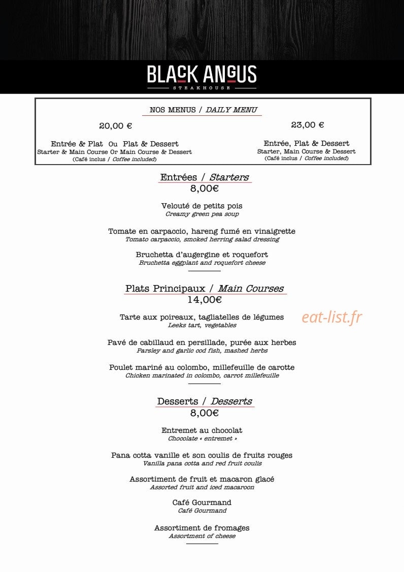 Black Angus — carte page 2