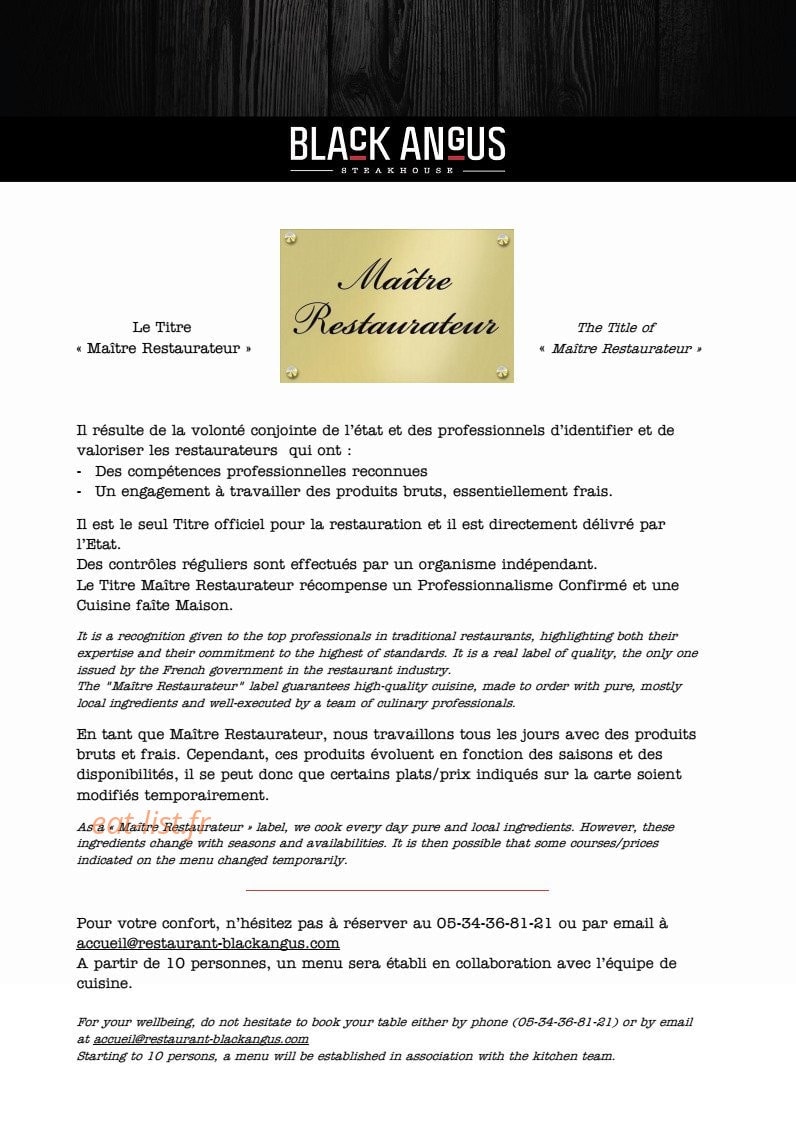 Black Angus — carte page 3
