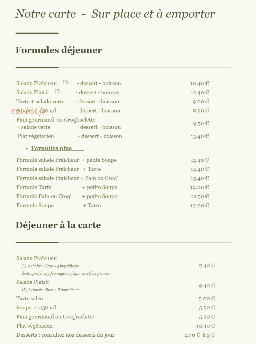 Chez Jo & Angie — carte page 1