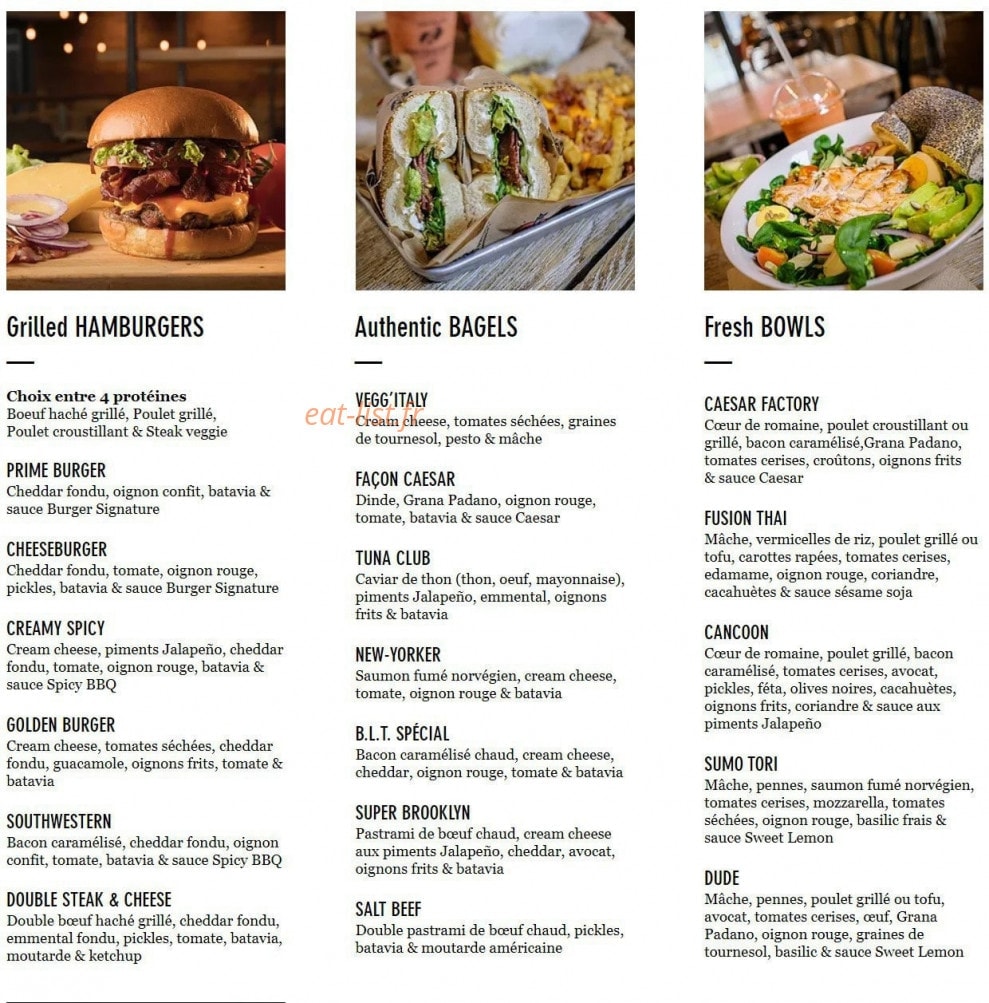 Factory & Co — carte page 1