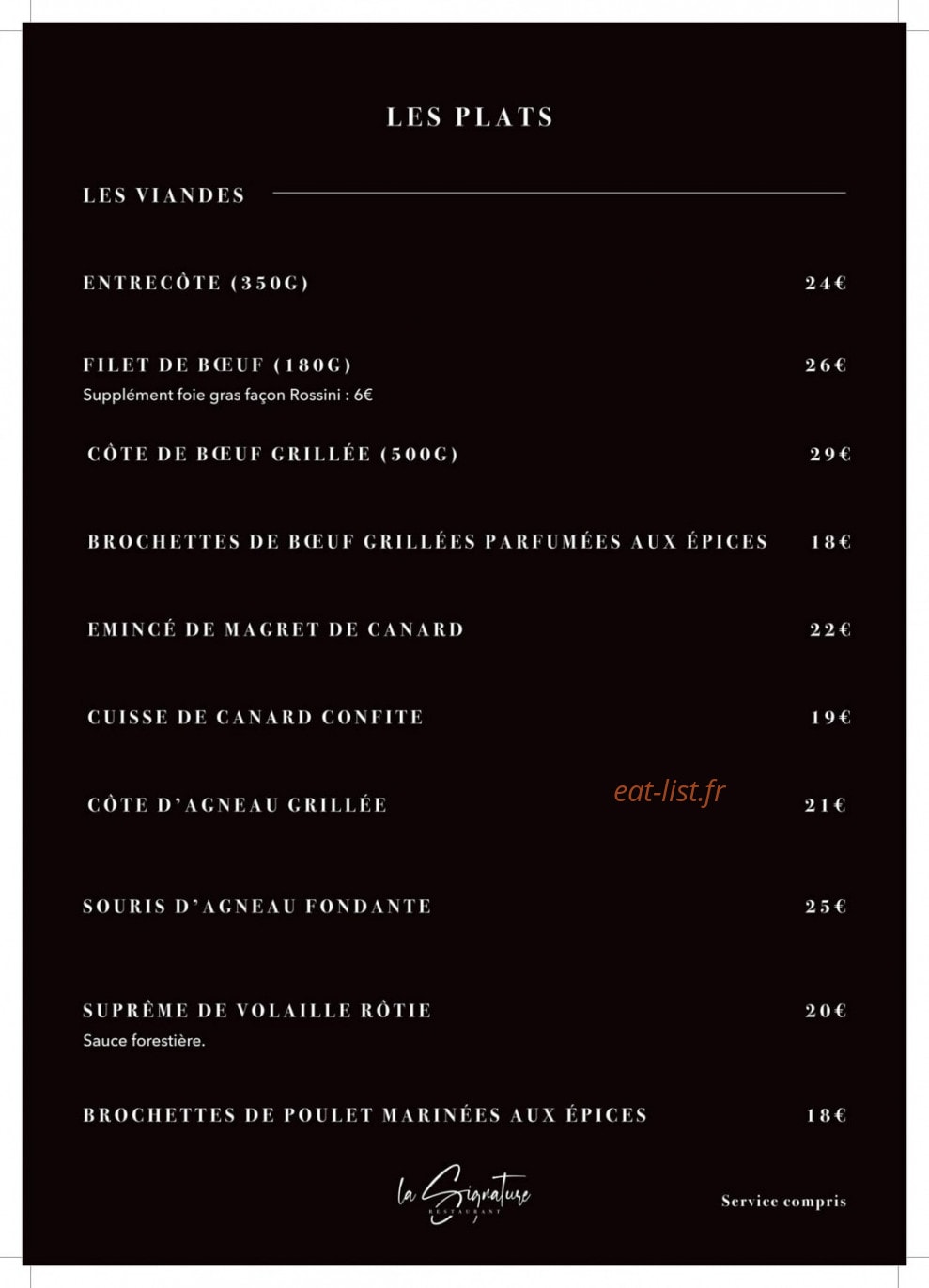 La Signature — carte page 3