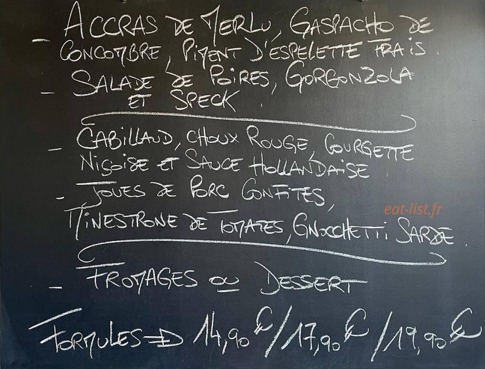 Le Bistrophile — carte page 1