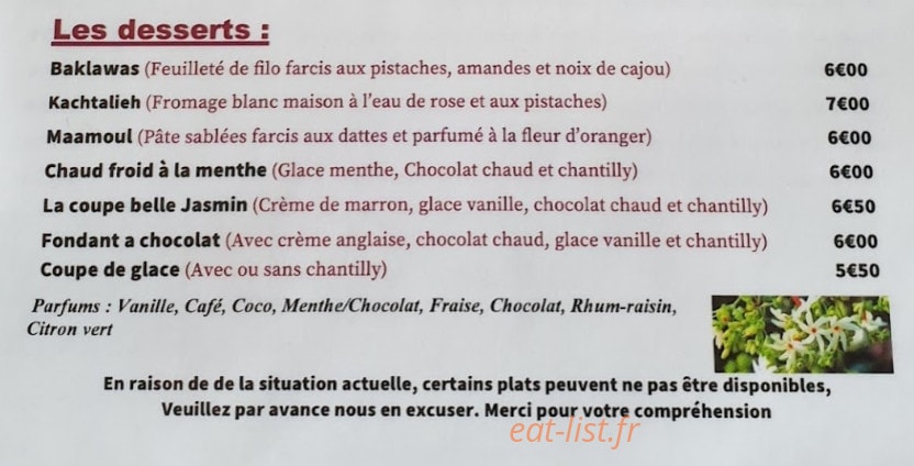Le Coin du Jasmin — carte page 4