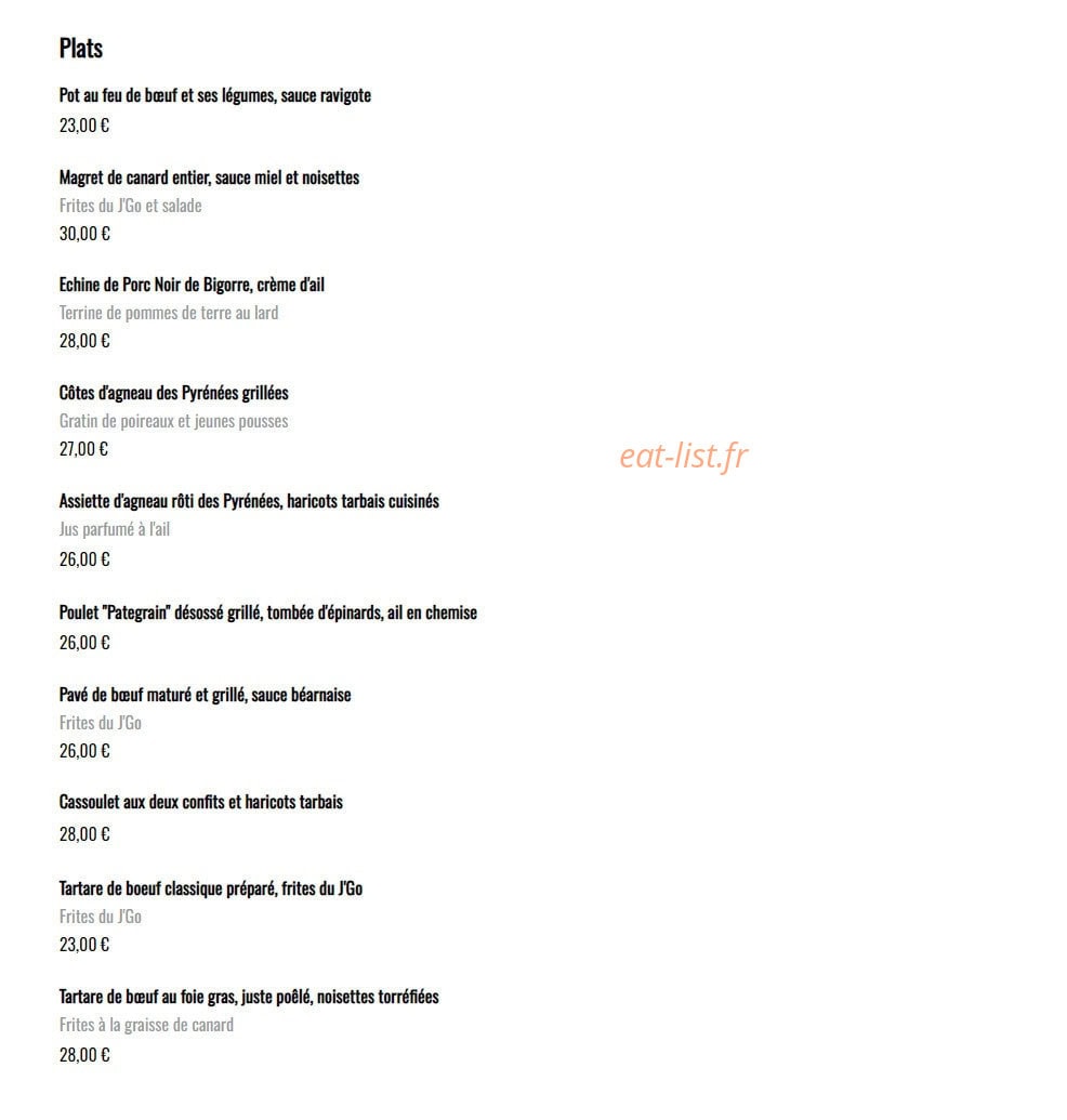 Le J'Go — carte page 3