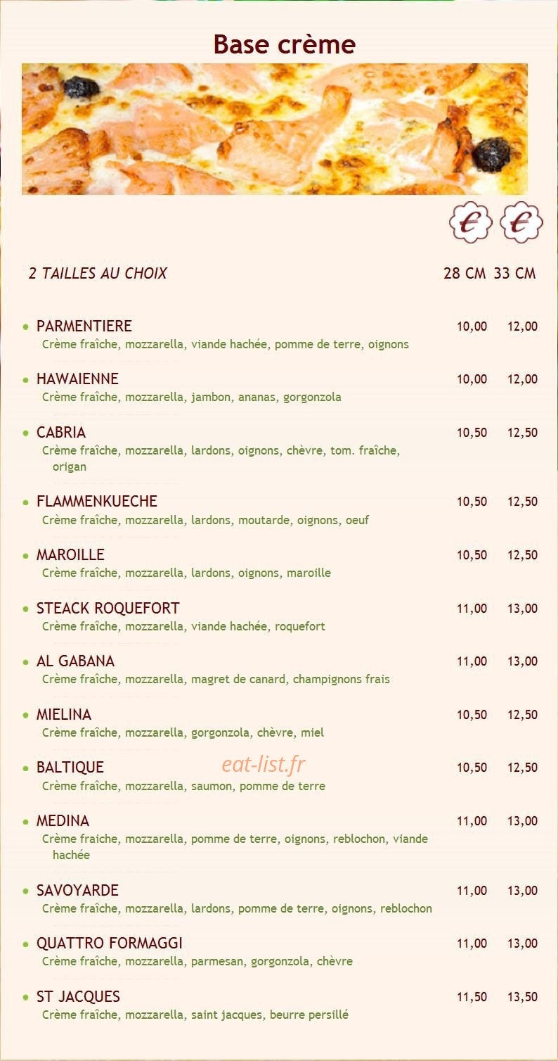 Pizz'la Tosca — carte page 2