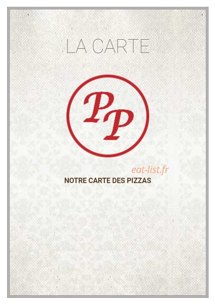 Pizza pierre — carte page 1