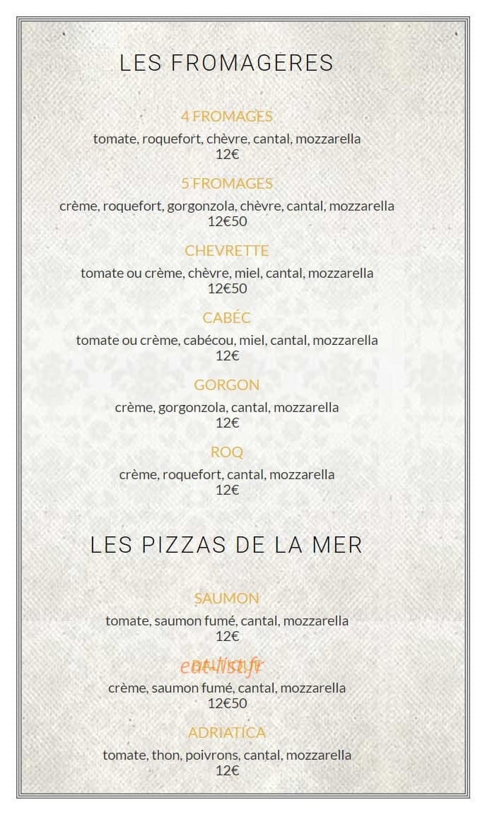 Pizza pierre — carte page 3