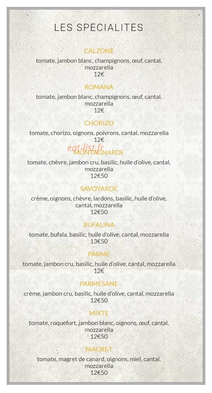 Pizza pierre — carte page 4