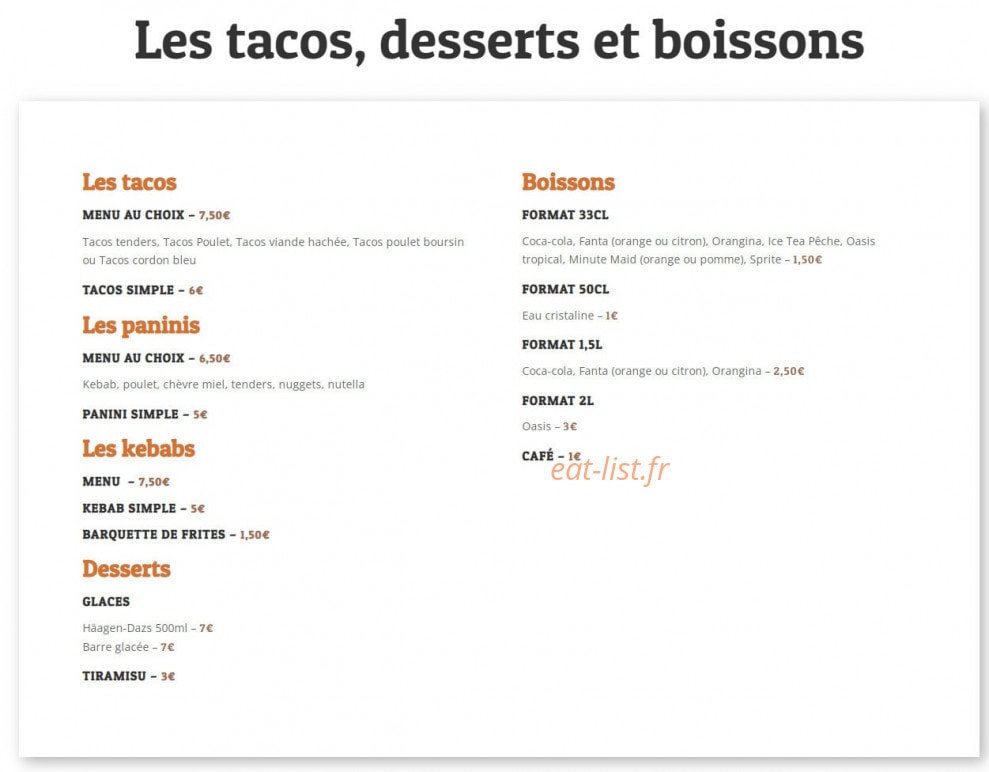 Pizzeria O plaisir — carte page 3