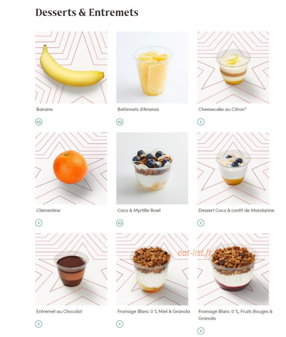 Pret A Manger — carte page 11