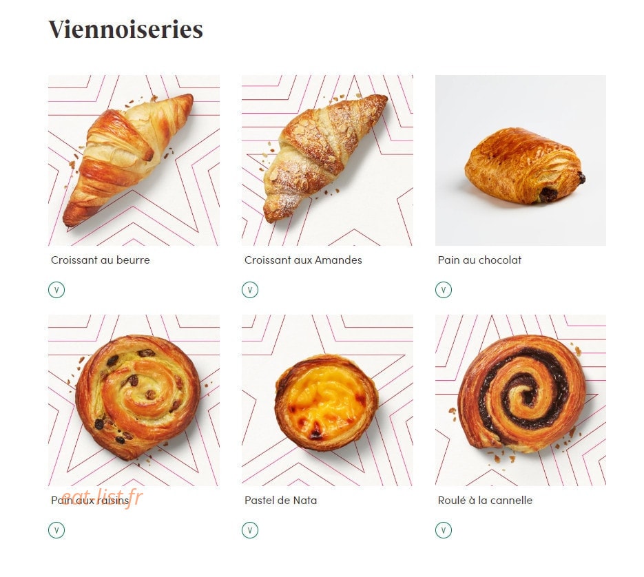 Pret A Manger — carte page 15