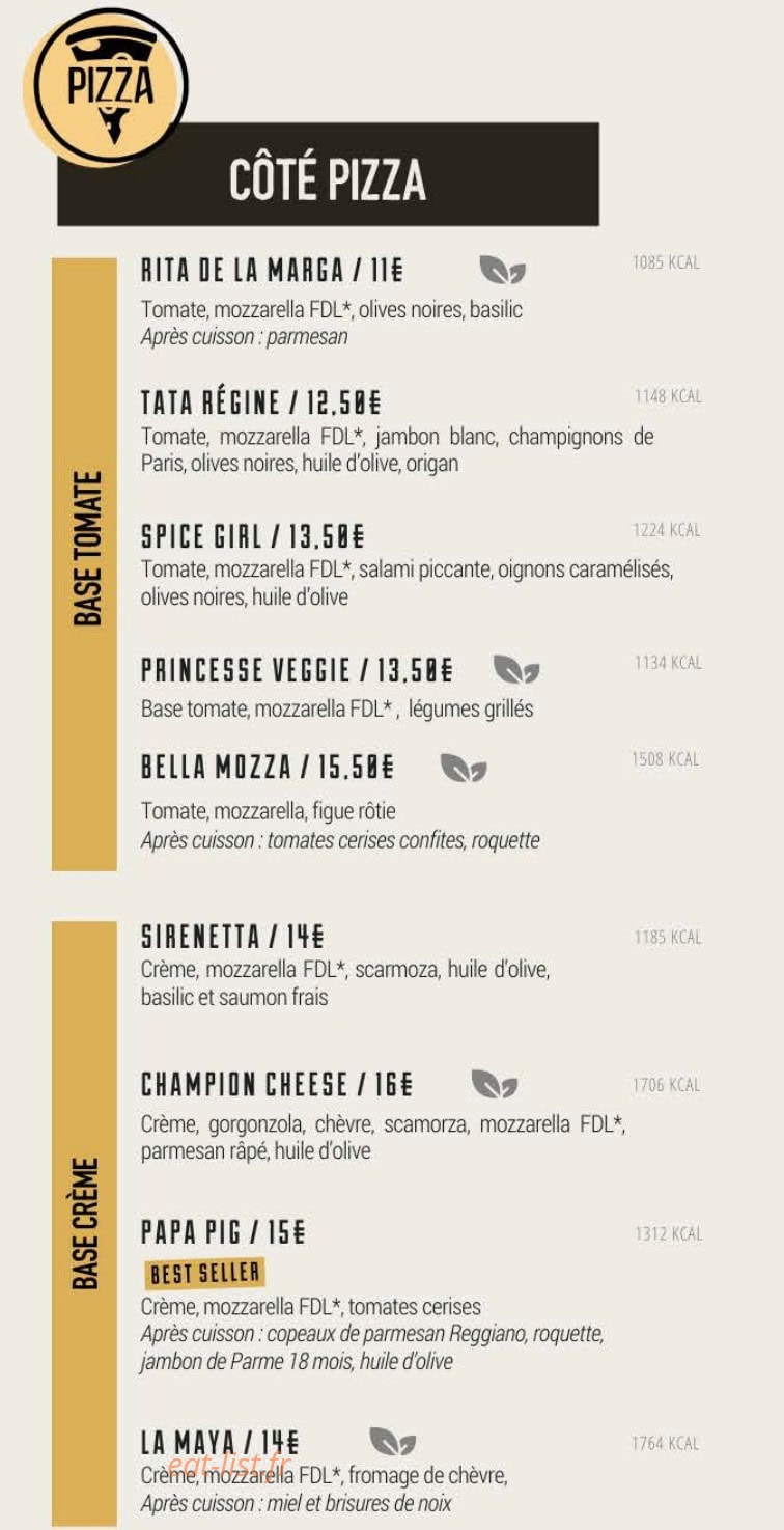 Sporting Eat — carte page 1