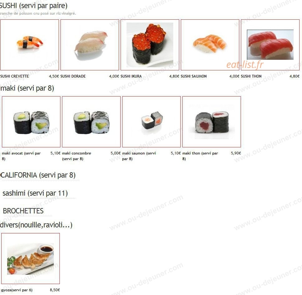 Sushi relais — carte page 4