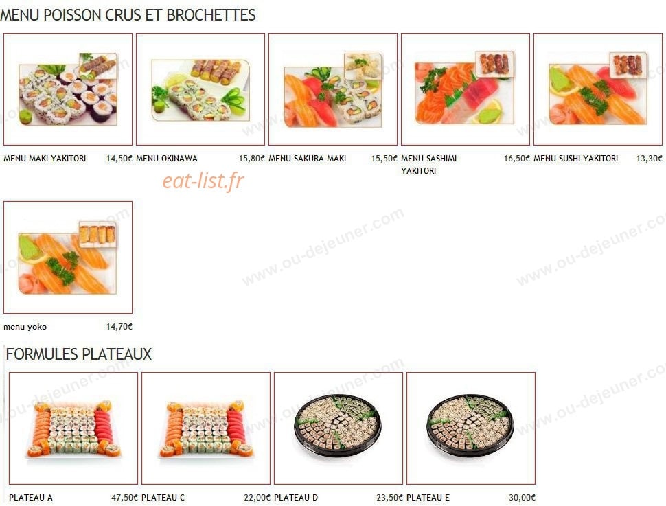 Sushi relais — carte page 3