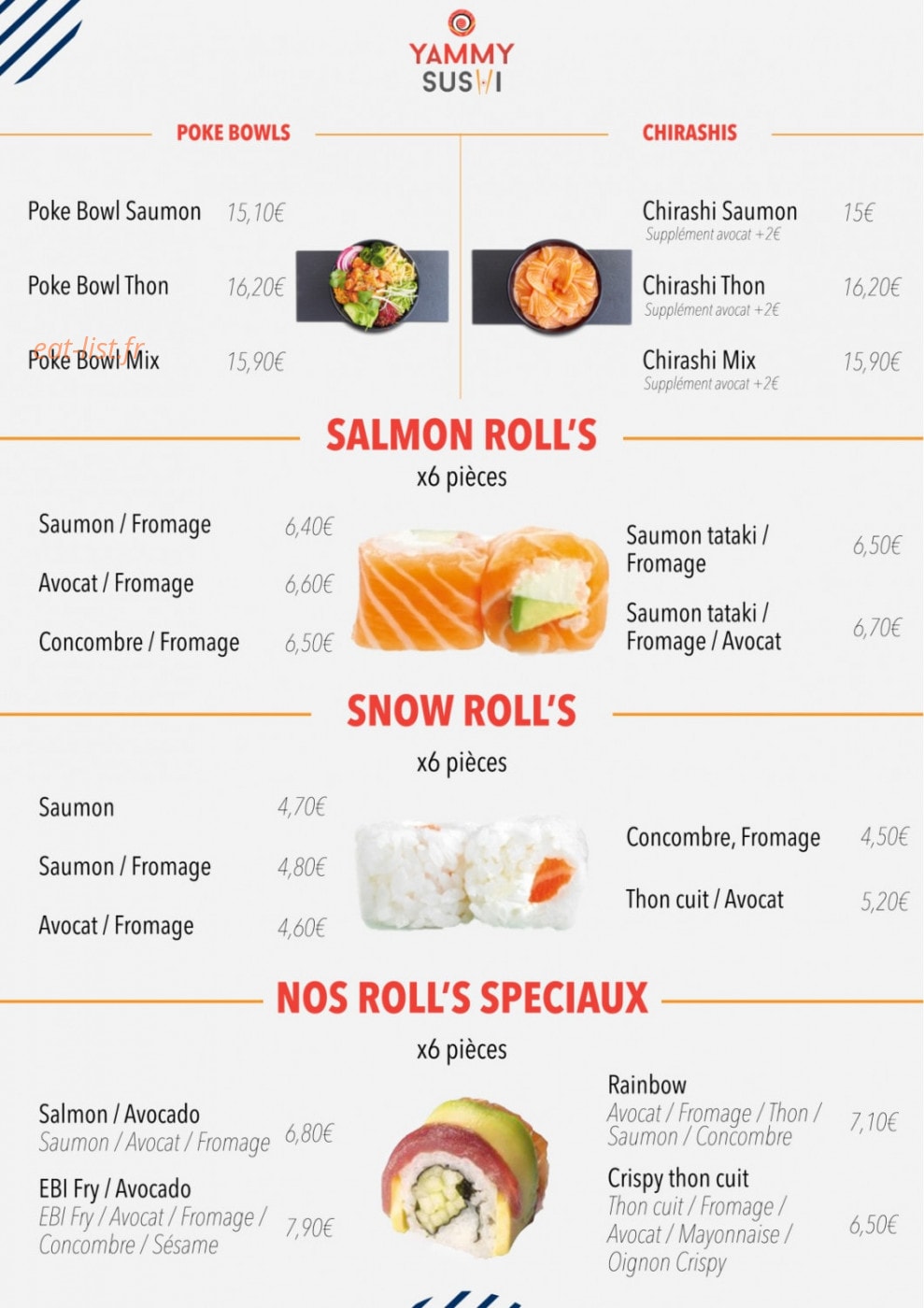 Yammy Sushi — carte page 6