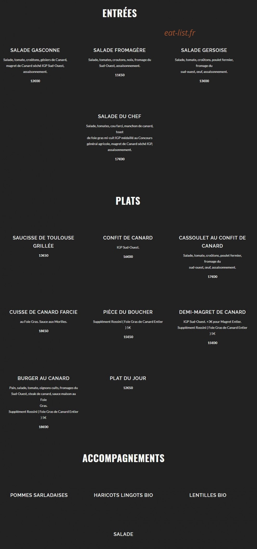 Chez Fanfan — carte page 2