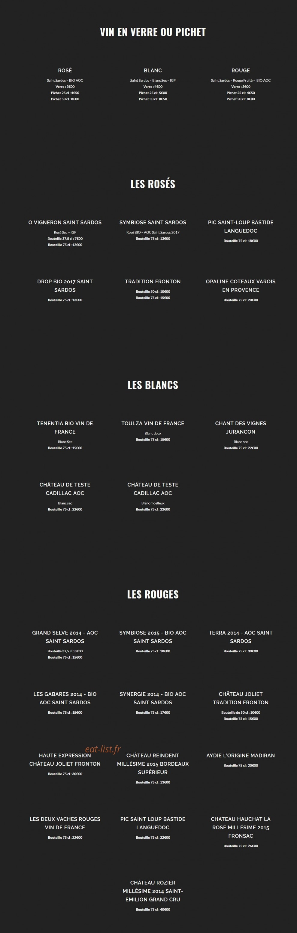 Chez Fanfan — carte page 5