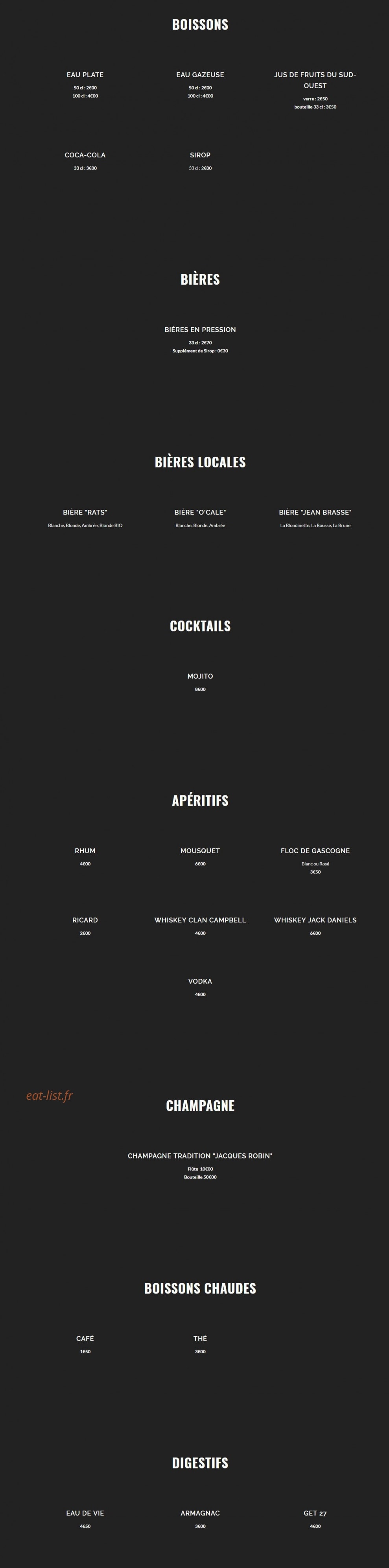 Chez Fanfan — carte page 4