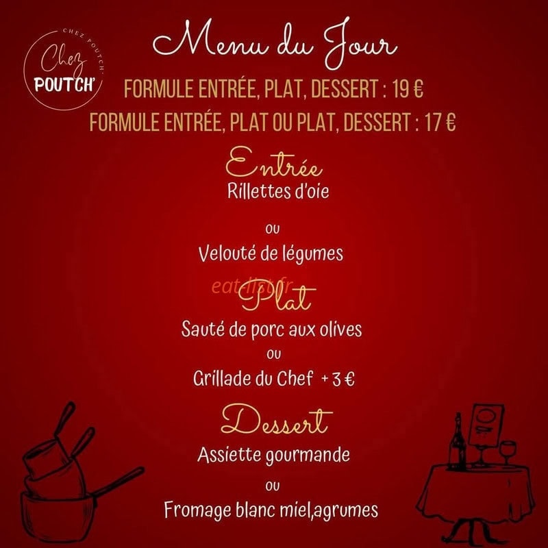 Chez Poutch — carte page 1