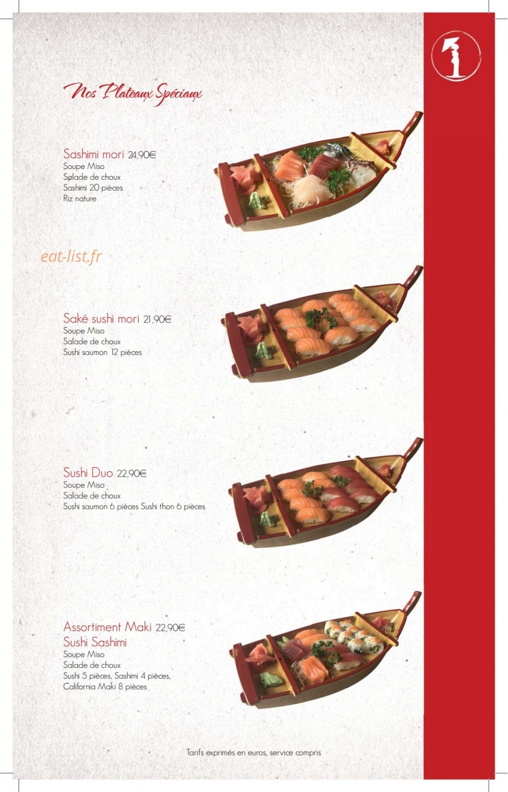 Kabuki Sushi — carte page 7