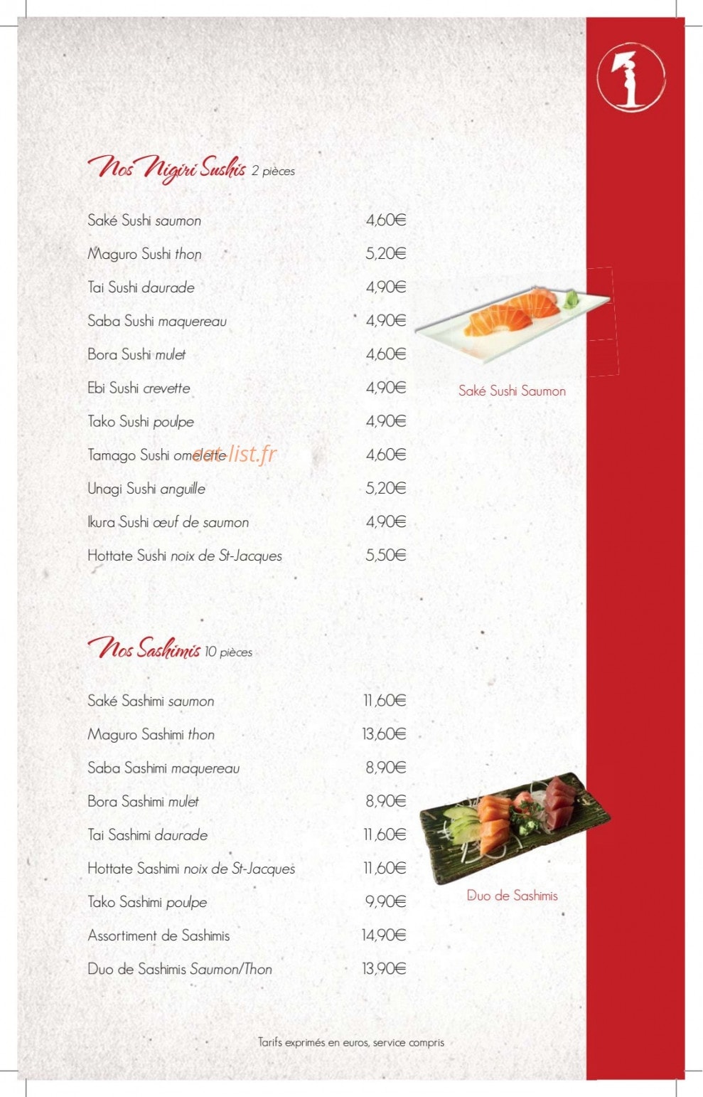 Kabuki Sushi — carte page 3