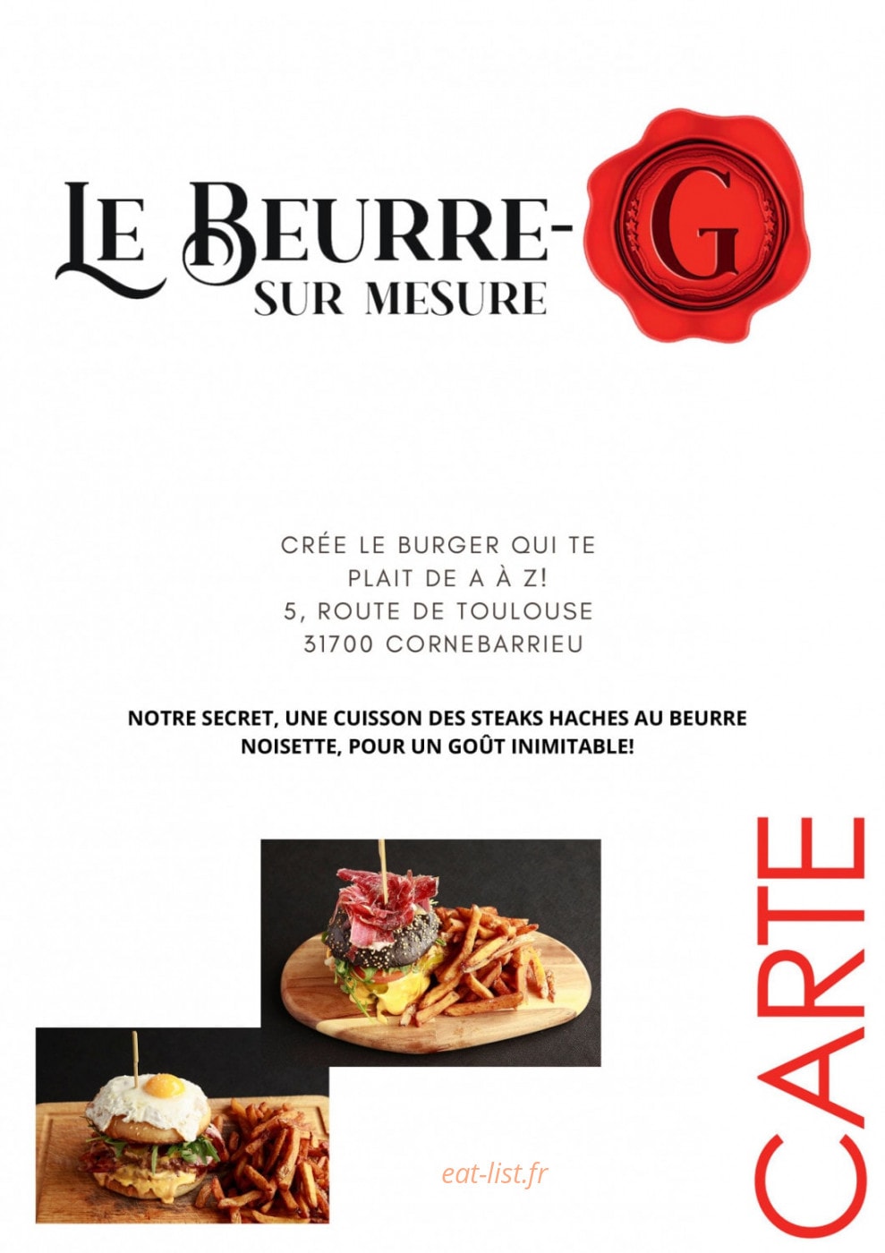 Le Beurre.G — carte page 1