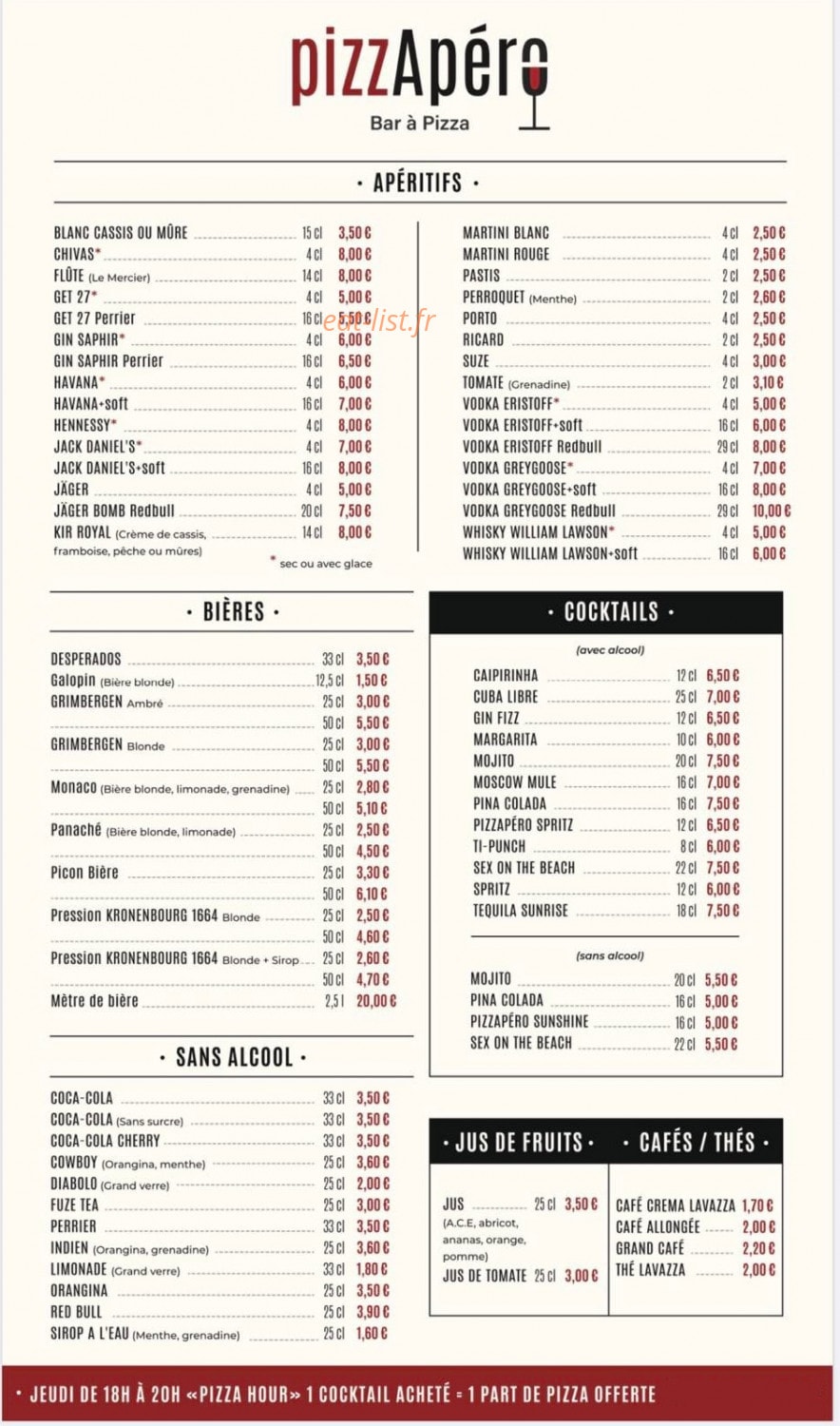 PizzApéro — carte page 2