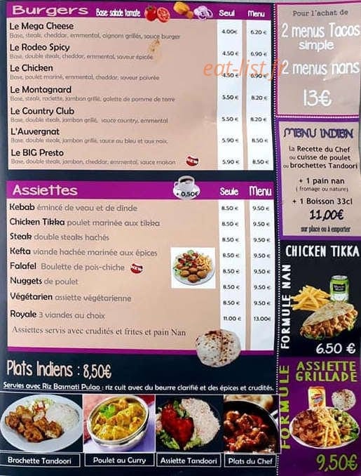 Presto Tandoori — carte page 3