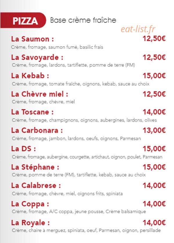 Ds food — carte page 5