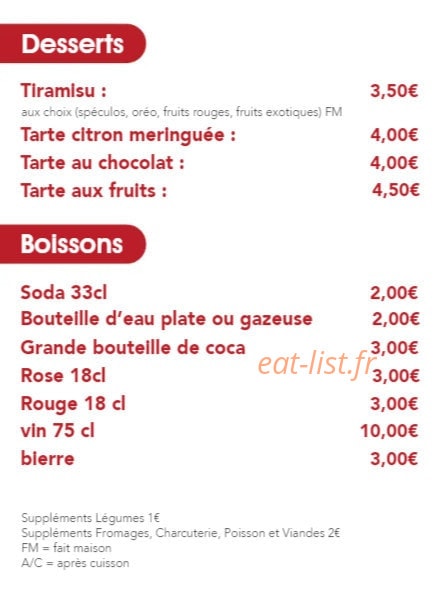 Ds food — carte page 9