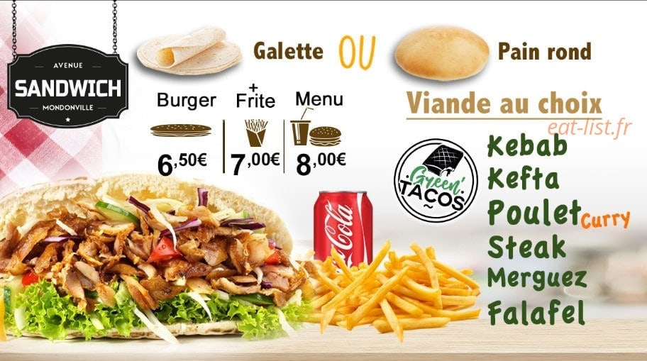 Green Tacos — carte page 4