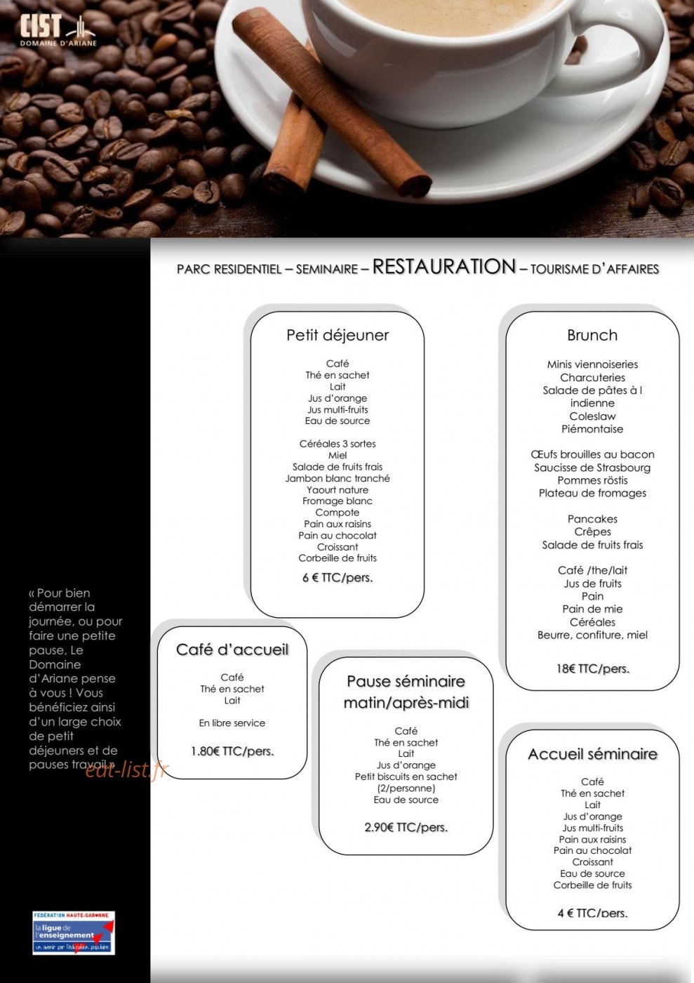 Le Domaine d'Ariane — carte page 1