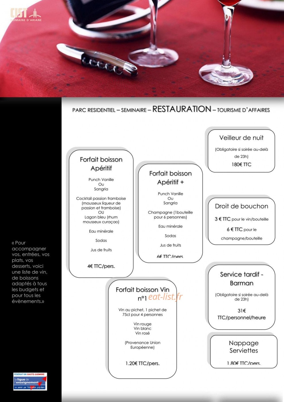 Le Domaine d'Ariane — carte page 6