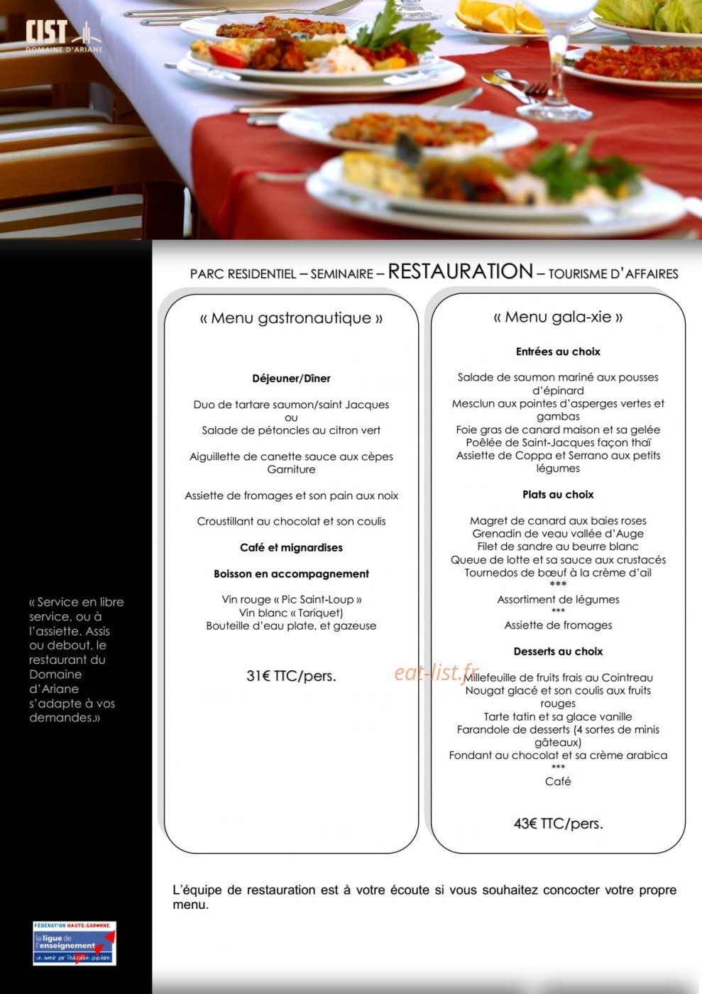 Le Domaine d'Ariane — carte page 3