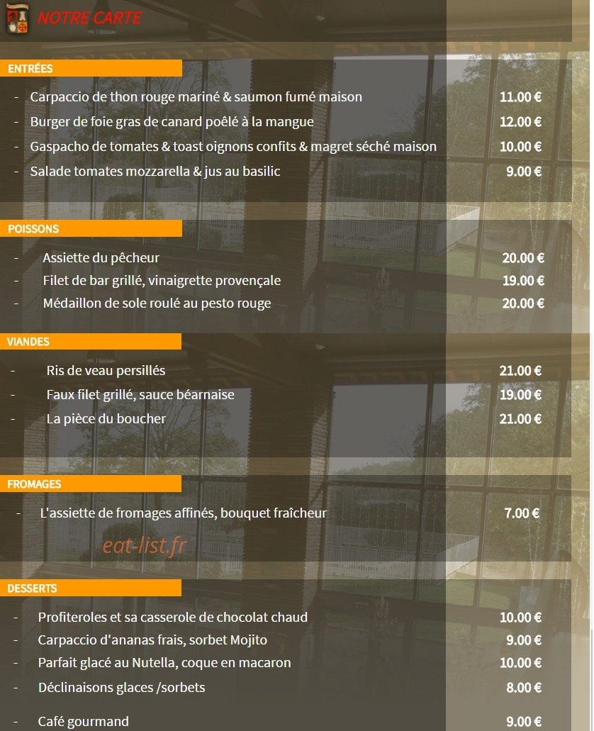 Les Ecuries de la Tour — carte page 1