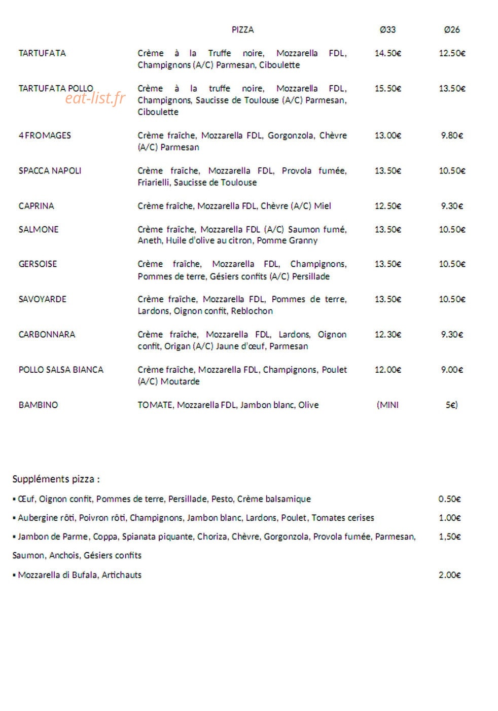 Pizza magatelli — carte page 2
