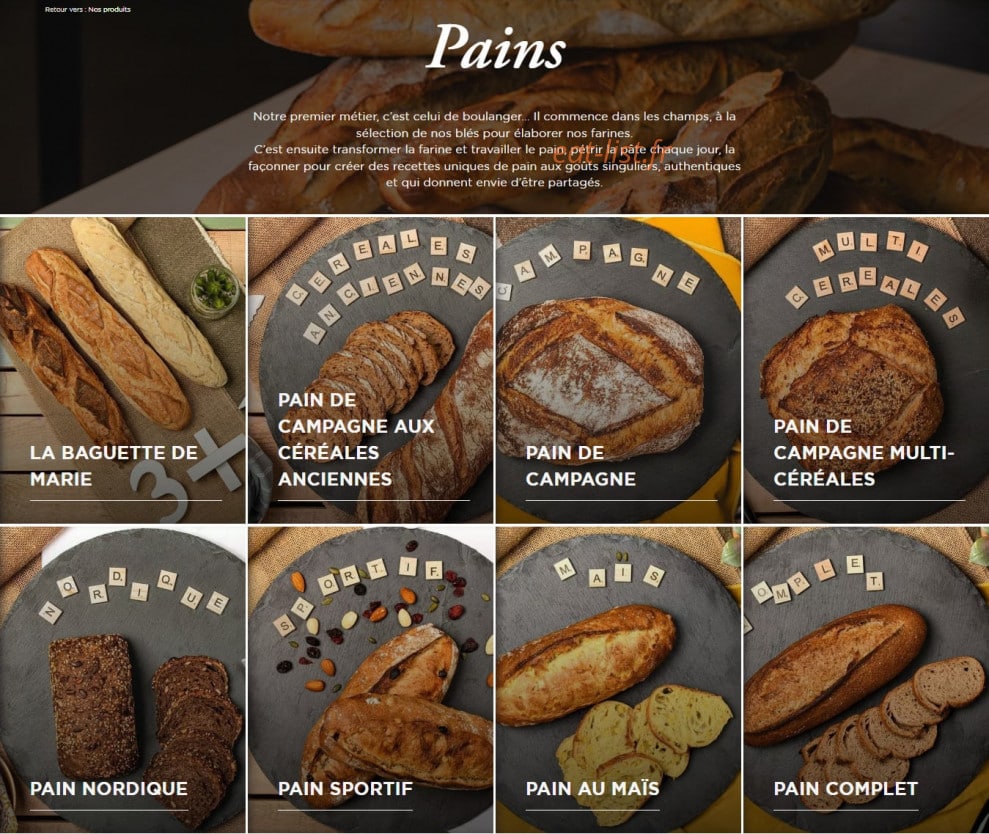 Boulangerie Marie Blachère — carte page 1