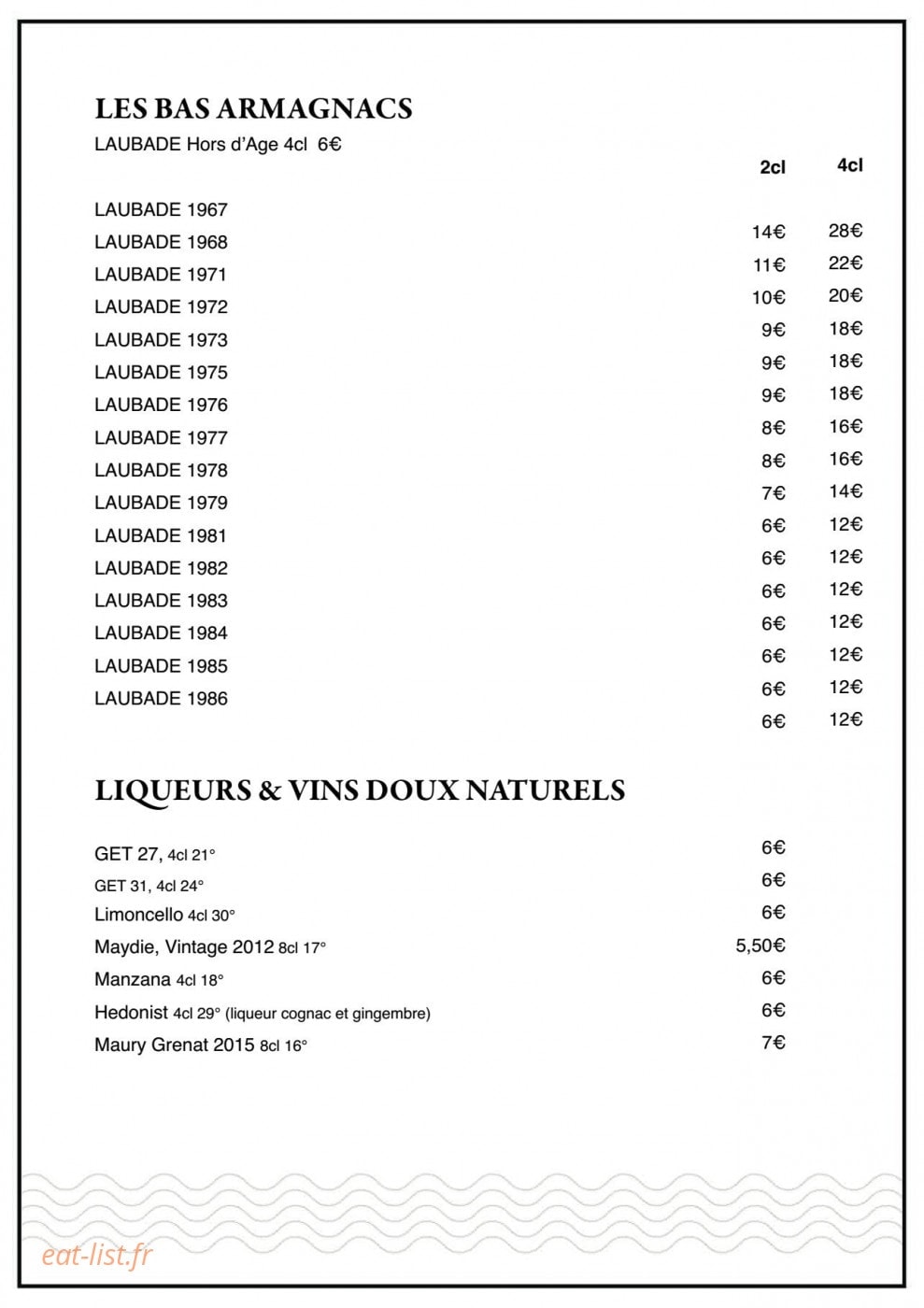 Carte et menu de Mast braise et vin à Escalquens — les bas armagnecs