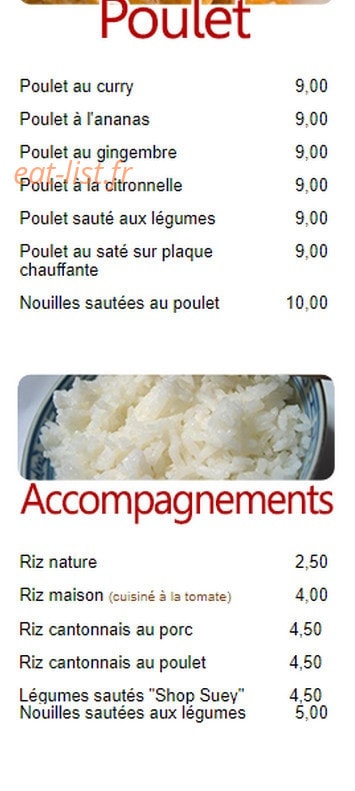Asian Orchidée — carte page 5