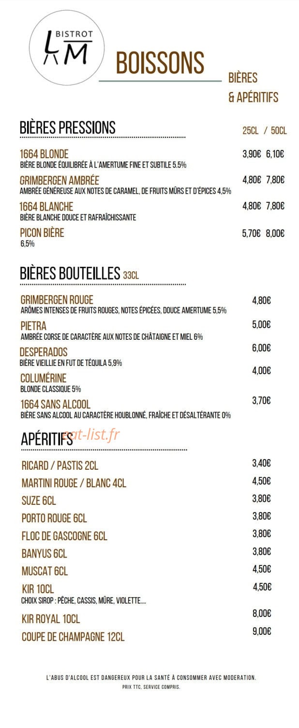 Bistrot Les Marots — carte page 11