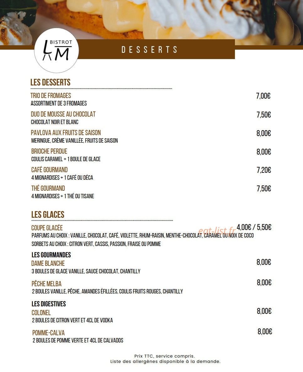 Bistrot Les Marots — carte page 3