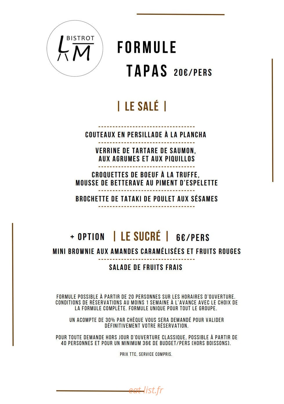 Bistrot Les Marots — carte page 9