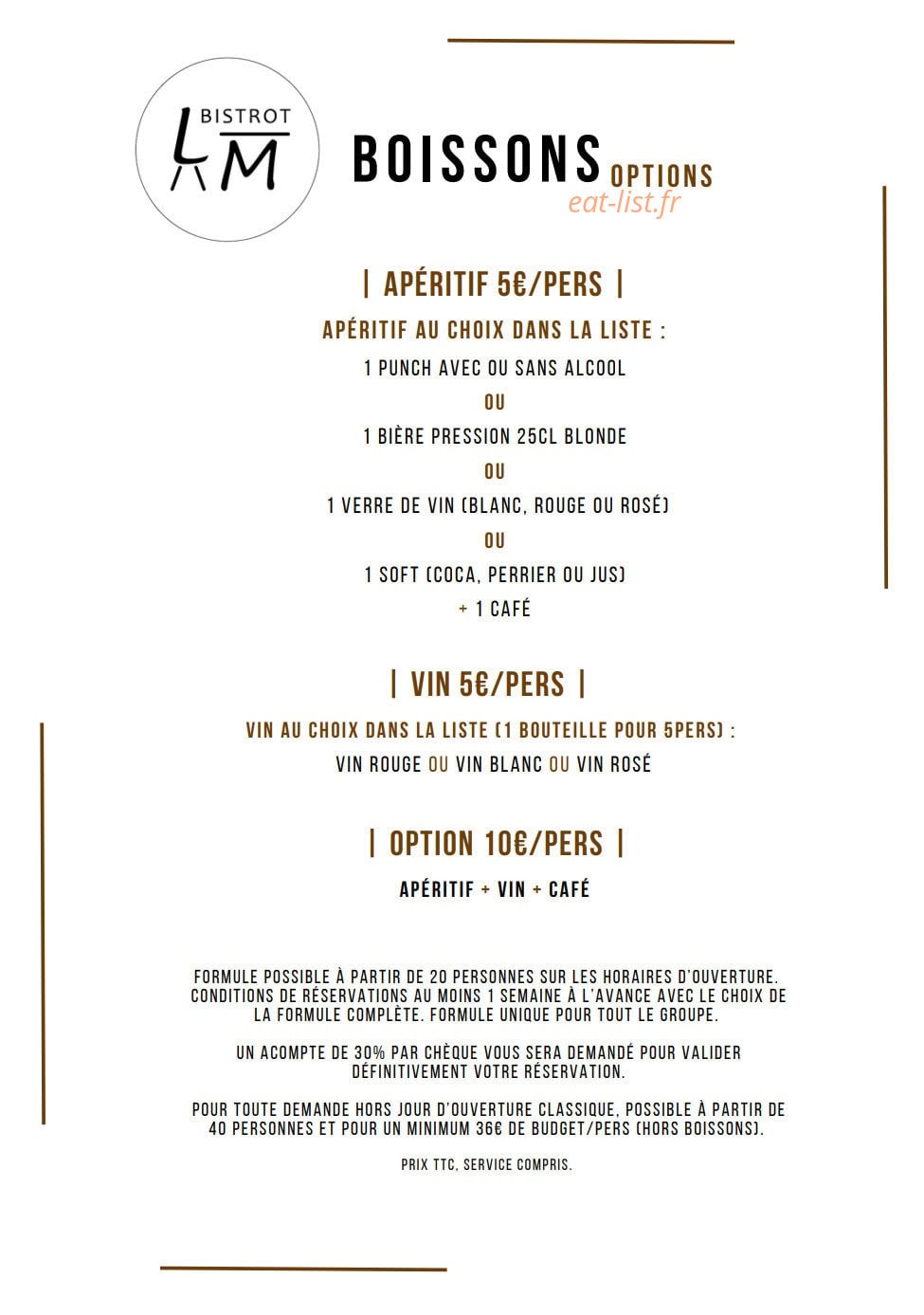 Bistrot Les Marots — carte page 10