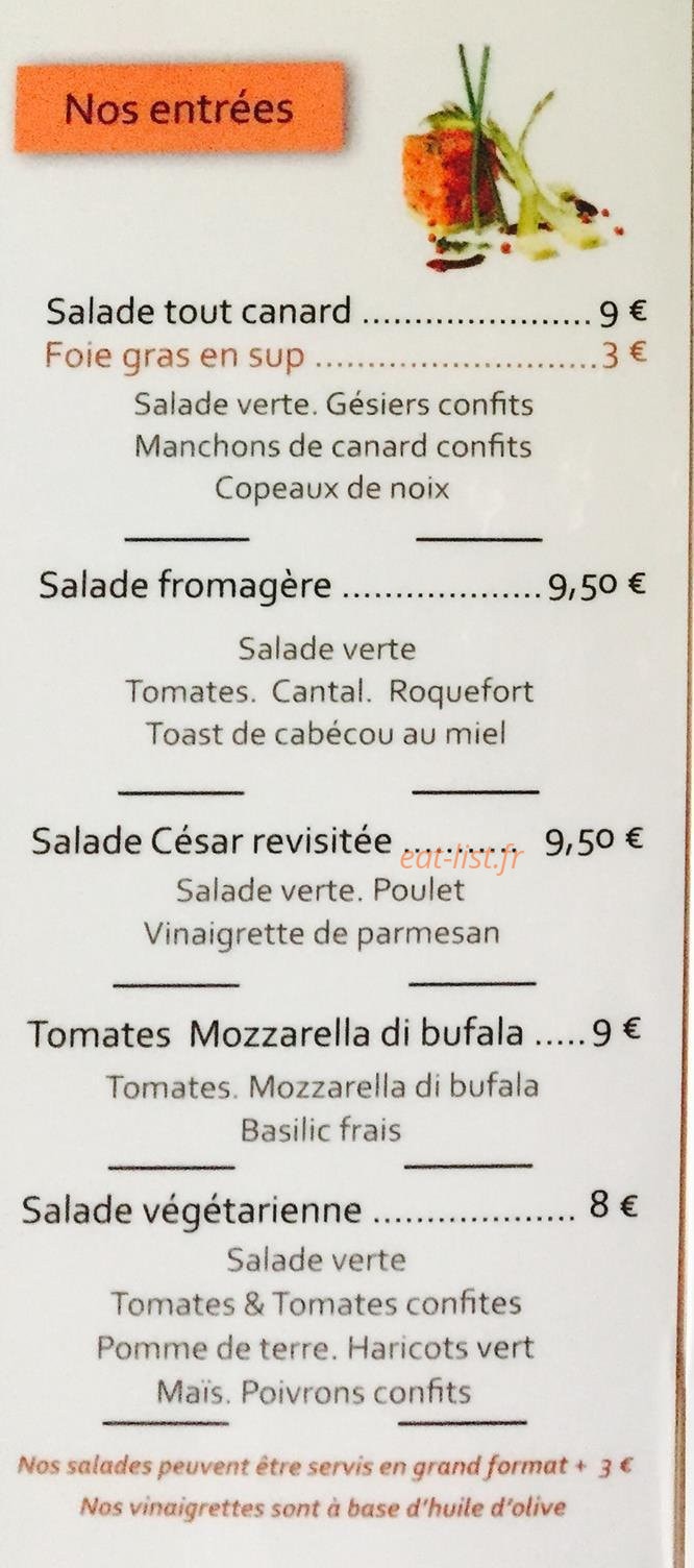 Brasserie L' Airbus — carte page 1