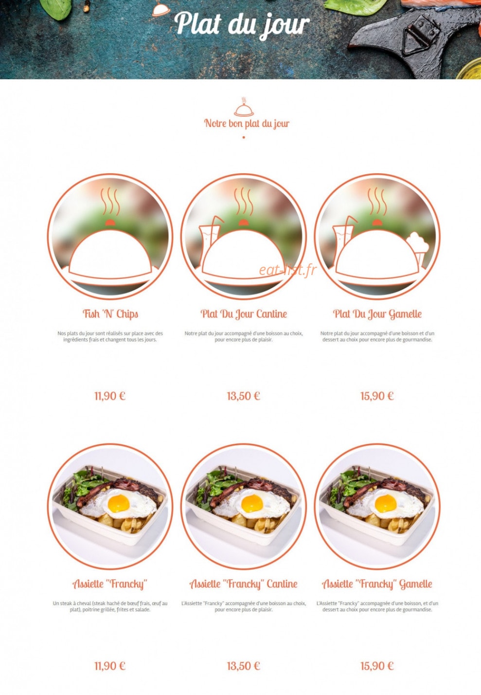 Cantine & Gamelle — carte page 2